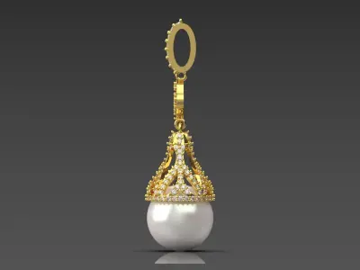bride pearl jewelry pendant pp0041 3D print model