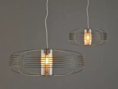 Galaxy pendant light - metal cage 3D model