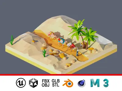land 39A Low-poly 3D model