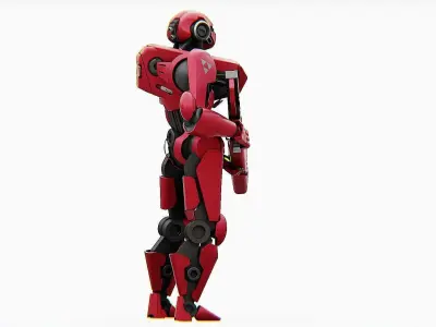 BATTLE DROID Z-9000  RIGGED 3D model