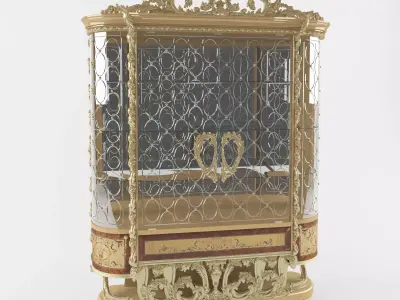 2 doors glass cup board Art VR 100 Socci 3D model