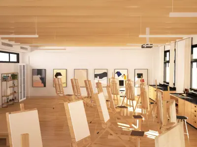 Painting Studio 3D model