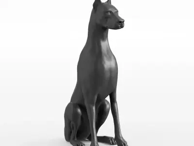 Dobermann statuette 3D model