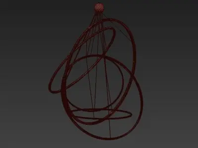 Chandelier circle hanging 3D model