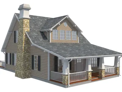 Family House 2 Low-poly 3D model