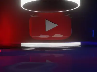 Youtube Logo For Blender Free Free 3D model
