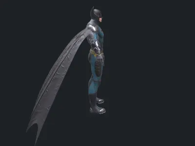 batman  high quality Low-poly 3D model