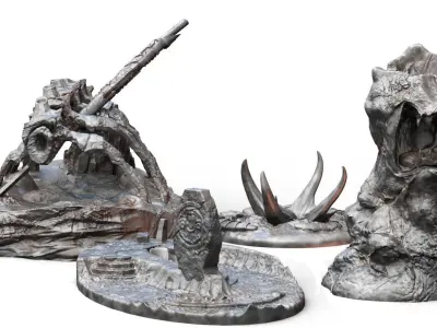 Alien Deset Terrain 3D print model