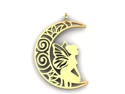 Angel pendant 3D print model