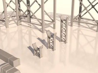 Modular Pipes and pipeline 3D print model