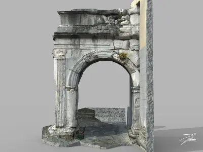 Arch of Riccardo Low-poly 3D model