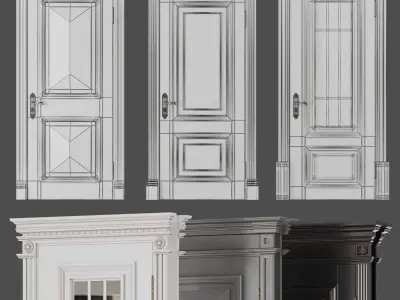 Classic Apartment Doors 3D model