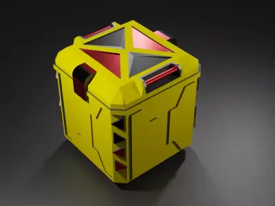 Sci-Fi Crate 3D model