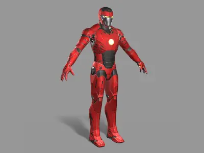 Mech character  Low-poly 3D model