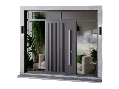 Metal entrance group for home and office 3D model