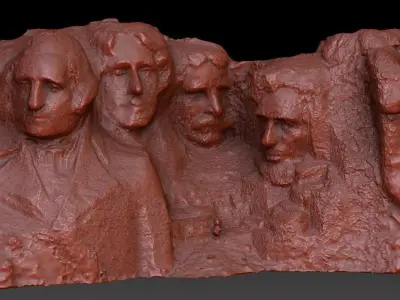 Mount Rushmore National Memorial High Detail 3D Printable 3D print model