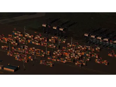 container port 3D model
