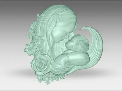 MOTHER BABY 3D model