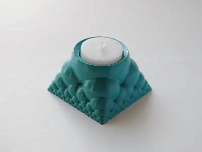 Fractal Tealight Holder 3D print model
