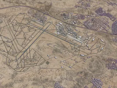 Taif Airport Low-poly 3D model