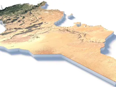 Tunisia Terrain Country 3D model