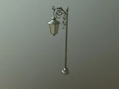 Street Lamp Low-poly 3D model