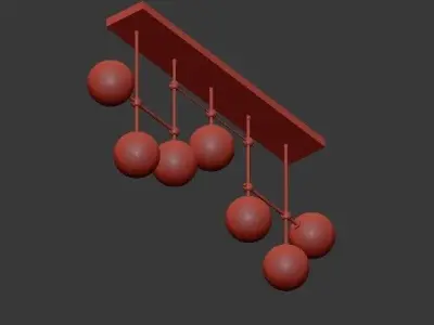 Glass Globe Mobile Chandelier Collection RH 3D model purchase