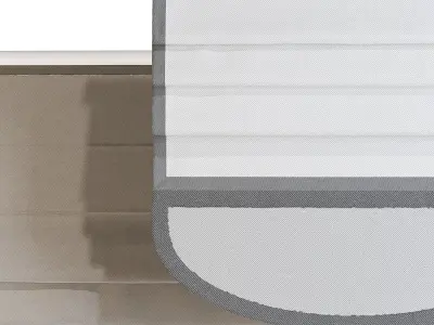 Roman Blinds Curtain Set Low-poly 3D model