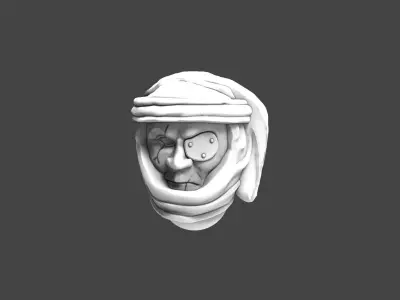 Imperial Soldier Heads with Desert Headgear 3D print model