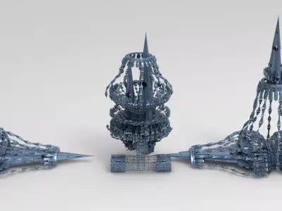 Sci fi swarm bridgeway 5 3D model