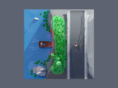 land 52A Low-poly 3D model