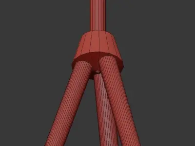 Copper Light Chandelier 3 3D model