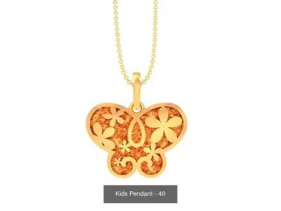 4 Butterfly Diamond Pendant Charms Pack