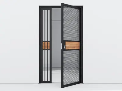Aluminium door 21 3D model
