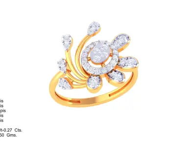 Women Ring MTL 3dm STL OBJ FBX Details 3D print model 34