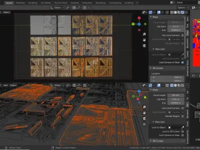 sci-fi panel wall pieces and comp The Creator Kitbash 3D print model