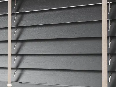 Wooden Blinds Set 18 3D model