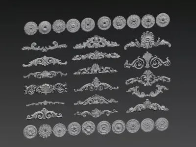 European-style Carving 3D model