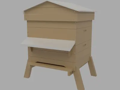 Beehive bee hive Low-poly 3D model