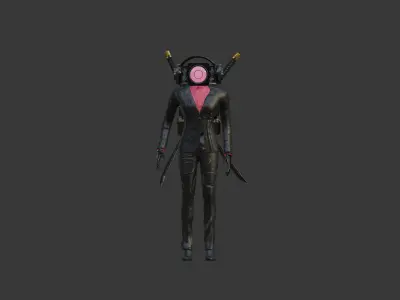 speaker woman upgraded 3D model