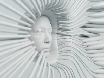 Floating Android Face 3D model