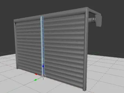 Roller Shutters rigged animated  Free low-poly 3D model