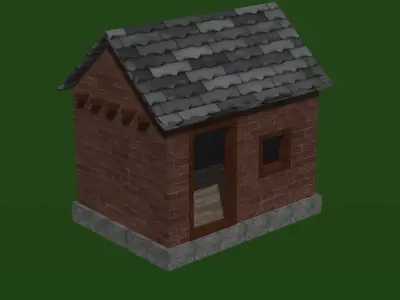 Small one-story house Free low-poly 3D model