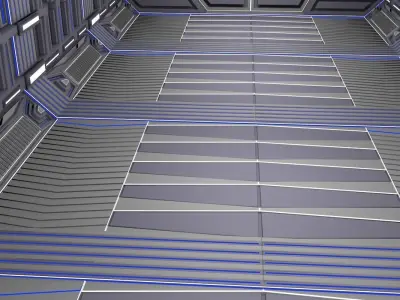 Sci  fi interior 3d model 3D model
