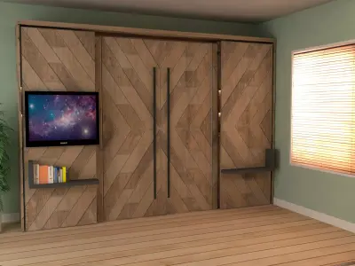 MURPHY BED HIDDEN 3D model