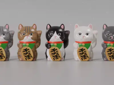 Lucky Cat Bundle 3D model