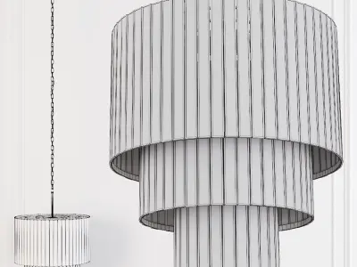 Restoration Hardware VITTI MIRRORED 3-TIER CHANDELIER Iron 3D model