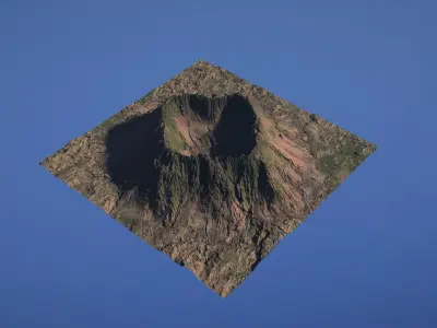 Landscape Environment Volcano Snow 41 Low-poly 3D model