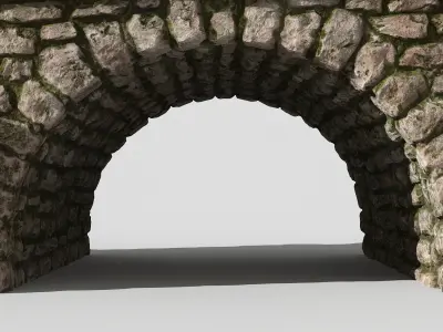Creek bridge Low-poly 3D model