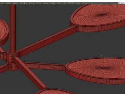 Corbett Patras Chandelier Low-poly 3D model